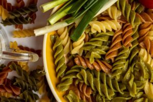 scallions, pasta, meal, food, lunch, evening meal, top view, meal, meal, meal, meal, meal, food, lunch